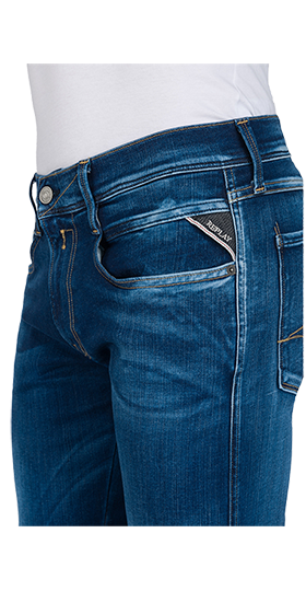 ANBASS 11.5OZ HYPERFLEX サーフブルーインディゴストレッチデニム 詳細画像